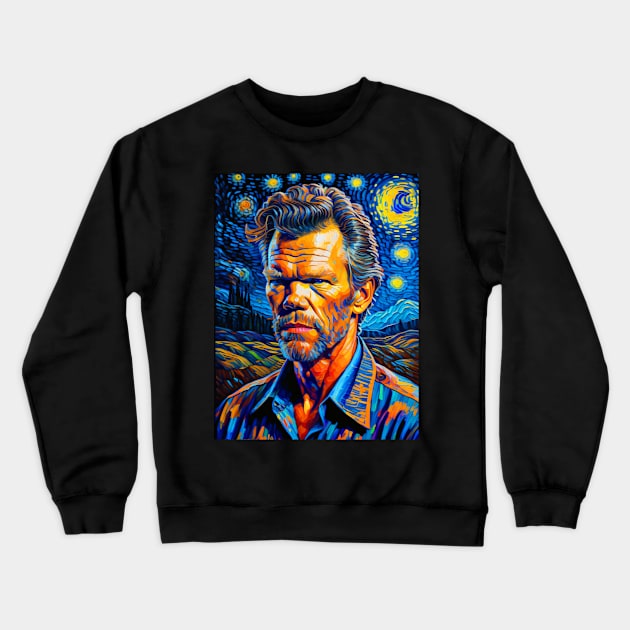 Randy Travis in starry night Crewneck Sweatshirt by FUN GOGH